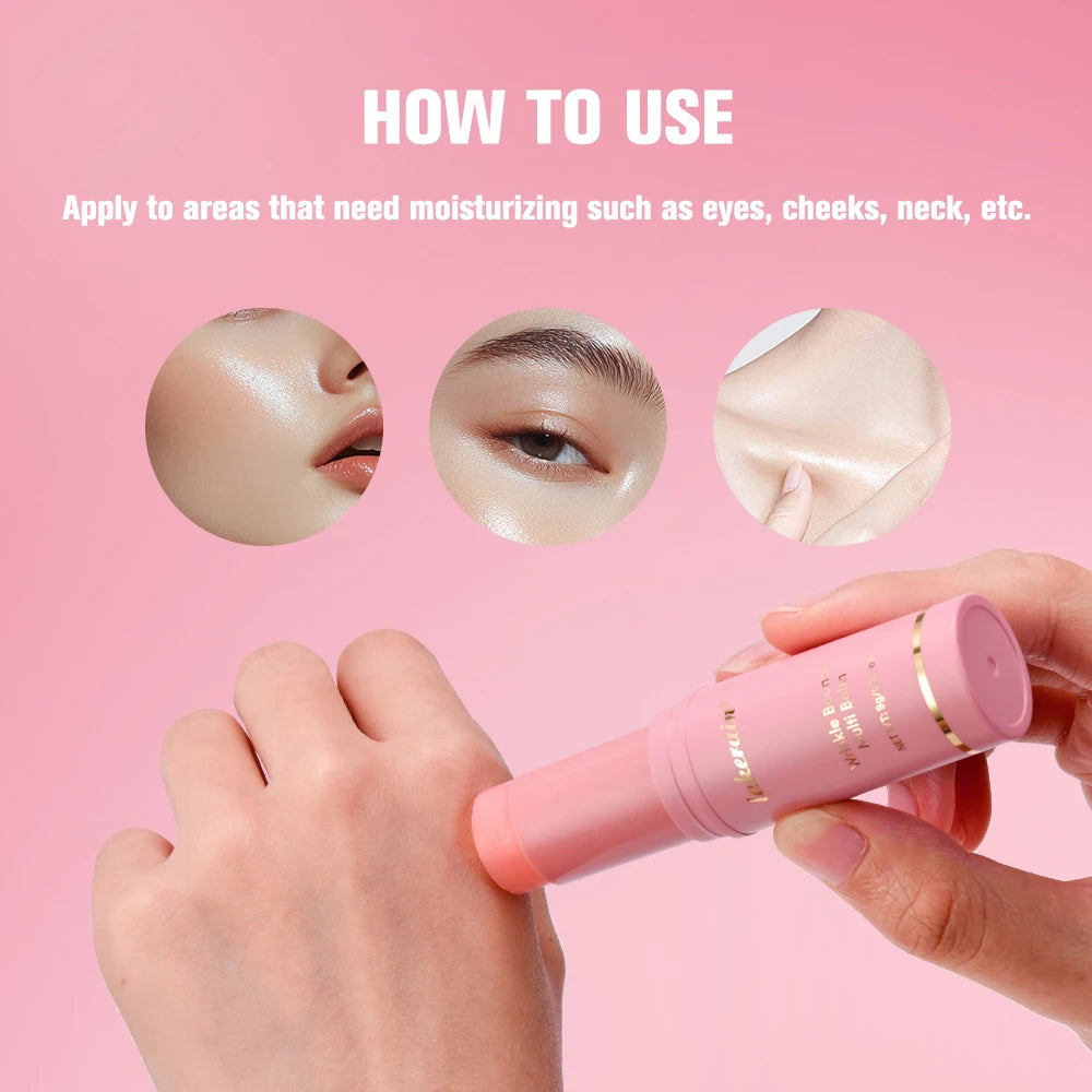Stick idrattante multiuso Rosa- Balsamo illuminante Viso e Labbra